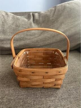Longaberger Small Berry Basket With Protector Swinging Handle